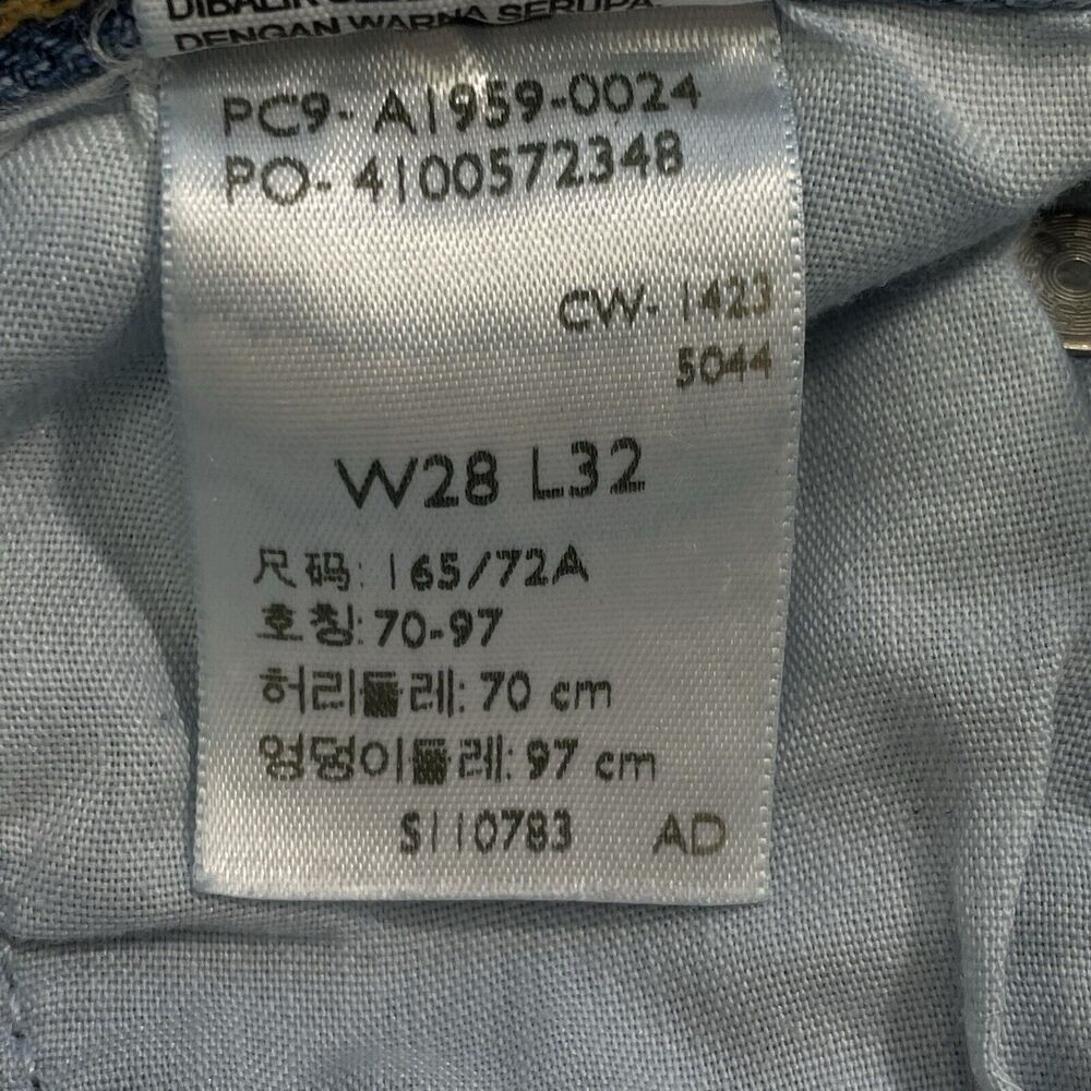 Levi's Premium 501 '90s Selvedge Jeans Women's W28 L32 Big E Destroyed Mid-Rise - Picture 10 of 16
